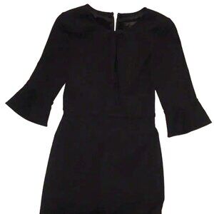 J.Crew Black Bell Sleeve Sheath Dress | Size 0